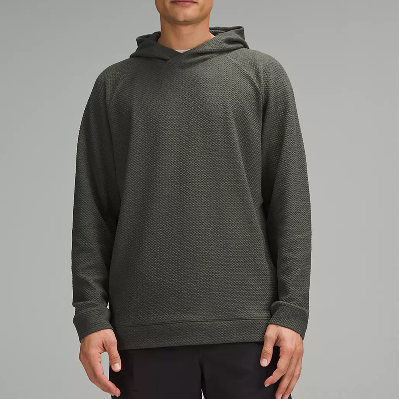 Textured Double-Knit Cotton Hoodie - Men's Premium Heavyweight Pullover