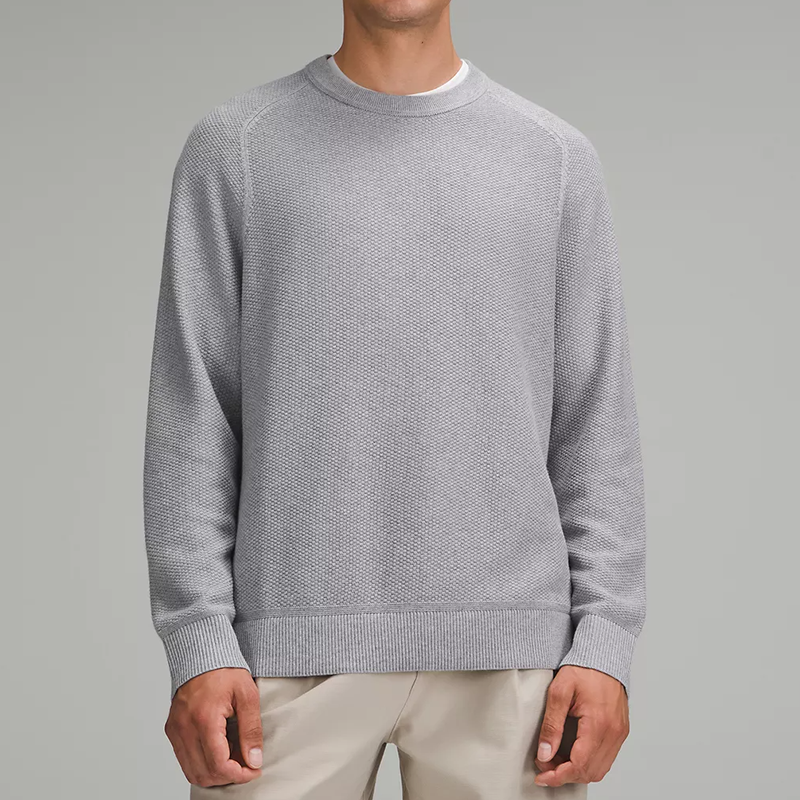 Textured Knit Crewneck Sweater - Men’s Premium Knitwear for Comfort & Style