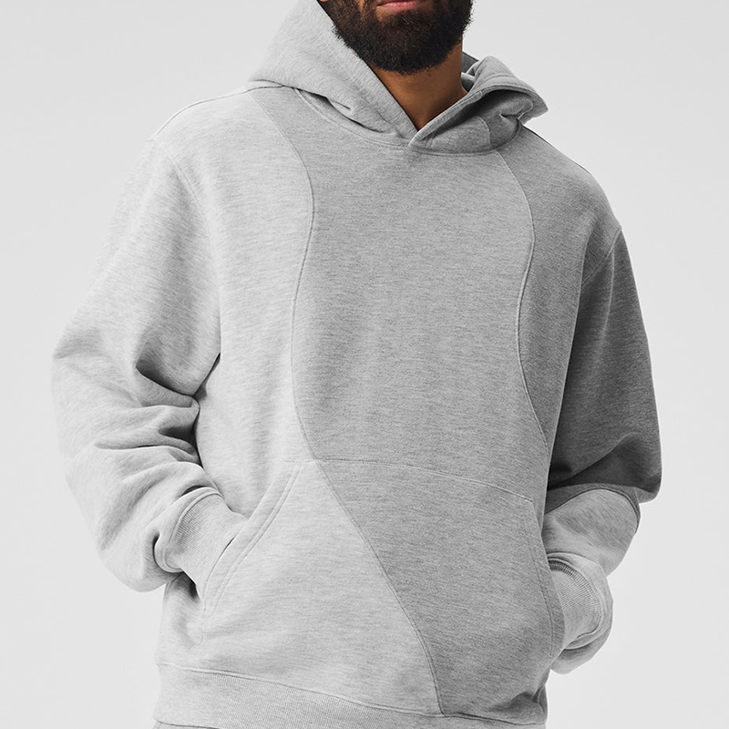 Oversized French Terry Hoodie - Textured Wave Pattern, Premium Fleece for Comfort & Style