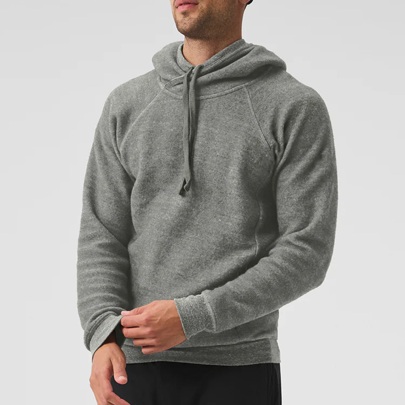 Grey triblend hoodie wholesale