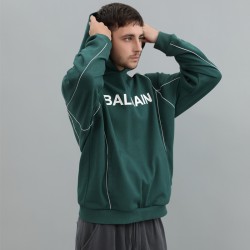 Branded Sports Hoodie with Contrast Piping