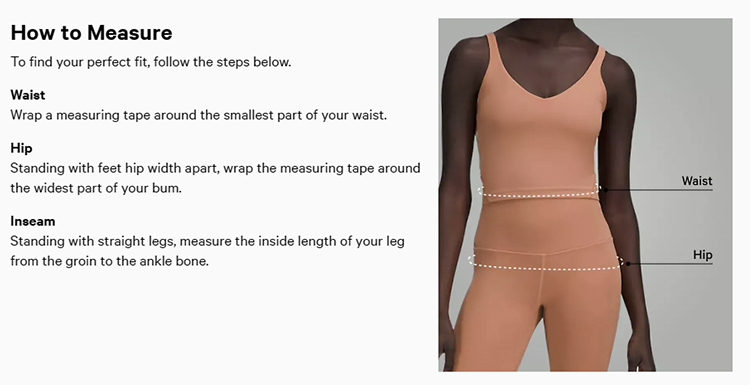 How to measure waist and hip for the perfect yoga pants fit