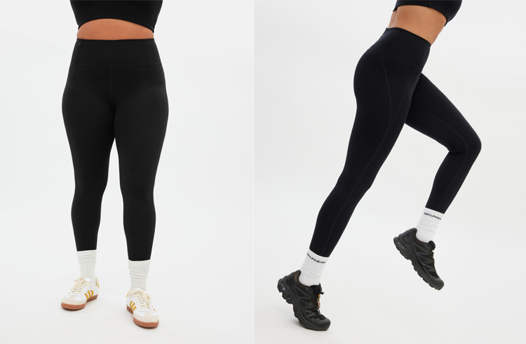 Eco-friendly yoga pants made from recycled plastic bottles, ideal for sustainable fashion