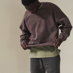 Premium 100% Cotton Oversized Sweatshirt with Washed Vintage Look