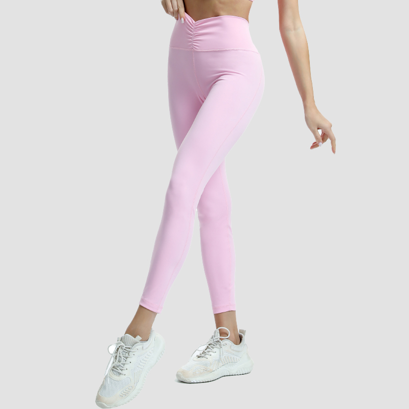 Custom High-Waisted Yoga Pants with Unique Waistband Premium Lycra Leggings for Wholesale